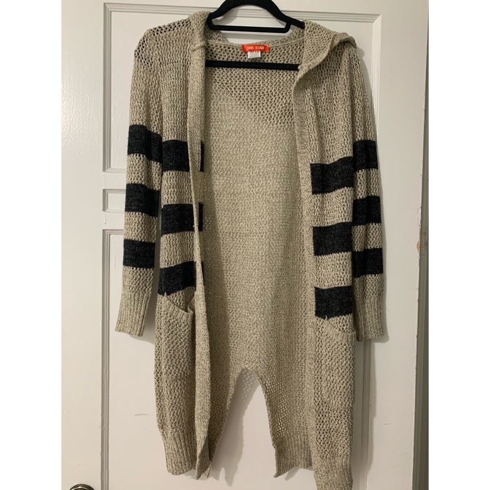 Striped Hooded Cardigan size S/M